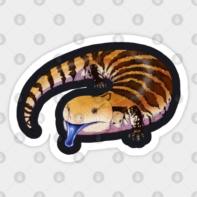 Blue Tongue Skink Sticker by xxkincadesvanityxx